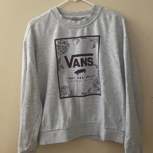Womens Vans grey and maroon sweatshirt